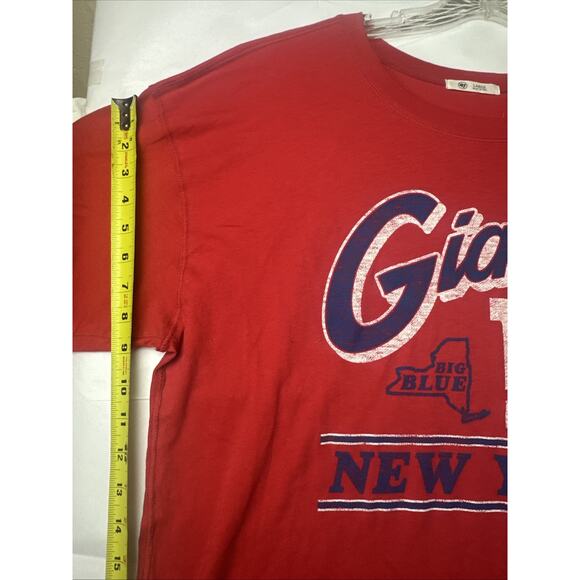 NWT ‘47 NFL New York Giants Racer Red Go Big Blue Women’s T-Shirt Sz L - Picture 10 of 11